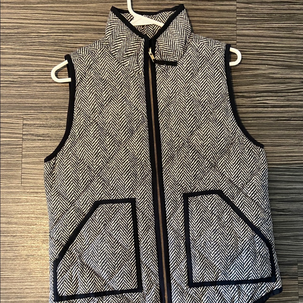 J crew herringbone vest, size small